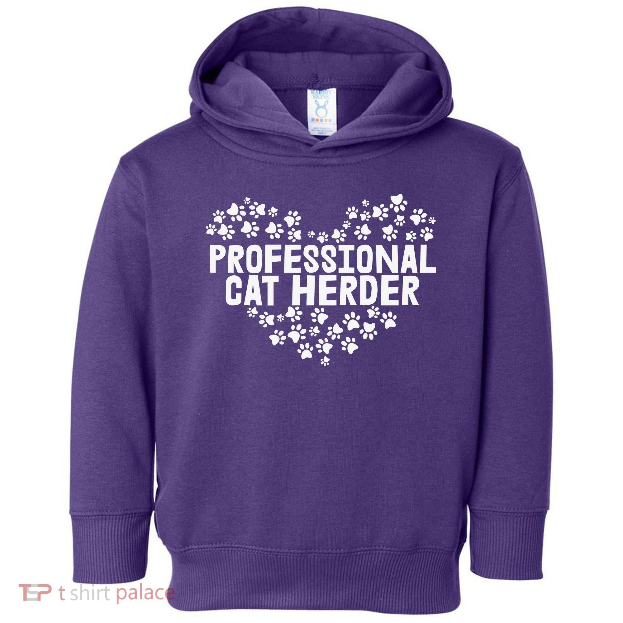 Cat Lover Professional Cat Herder Cat Day Toddler Hoodie
