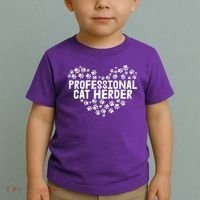 Cat Lover Professional Cat Herder Cat Day Toddler T-Shirt thumb 2