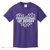 Cat Lover Professional Cat Herder Cat Day Kids T-Shirt thumb 0