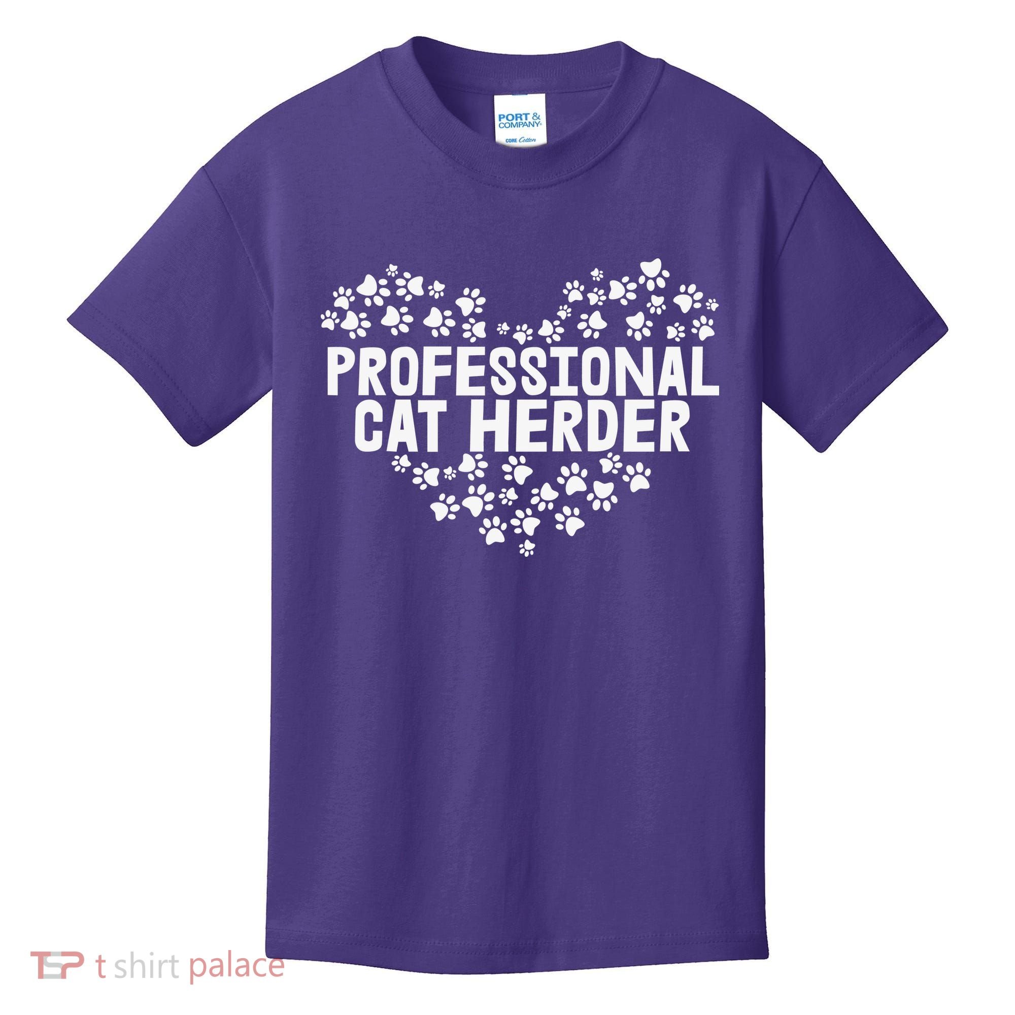Cat Lover Professional Cat Herder Cat Day Kids T-Shirt