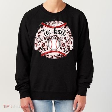 Cute Leopard Print Tee Ball Mom Women's Sweatshirt