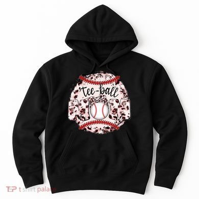 Cute Leopard Print Tee Ball Mom Hoodie