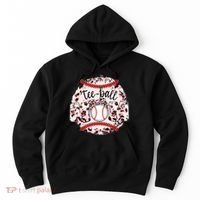 Cute Leopard Print Tee Ball Mom Hoodie thumb 0