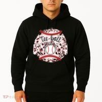 Cute Leopard Print Tee Ball Mom Hoodie thumb 2