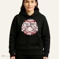 Cute Leopard Print Tee Ball Mom Hoodie thumb 5