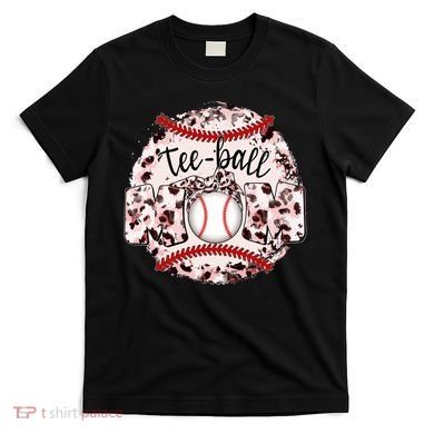 Cute Leopard Print Tee Ball Mom T-Shirt