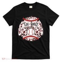 Cute Leopard Print Tee Ball Mom T-Shirt thumb 0