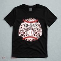 Cute Leopard Print Tee Ball Mom T-Shirt thumb 5