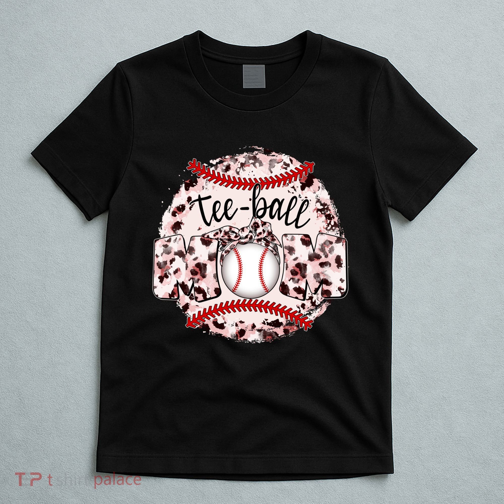Cute Leopard Print Tee Ball Mom T-Shirt