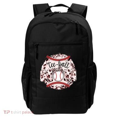 Cute Leopard Print Tee Ball Mom Backpack