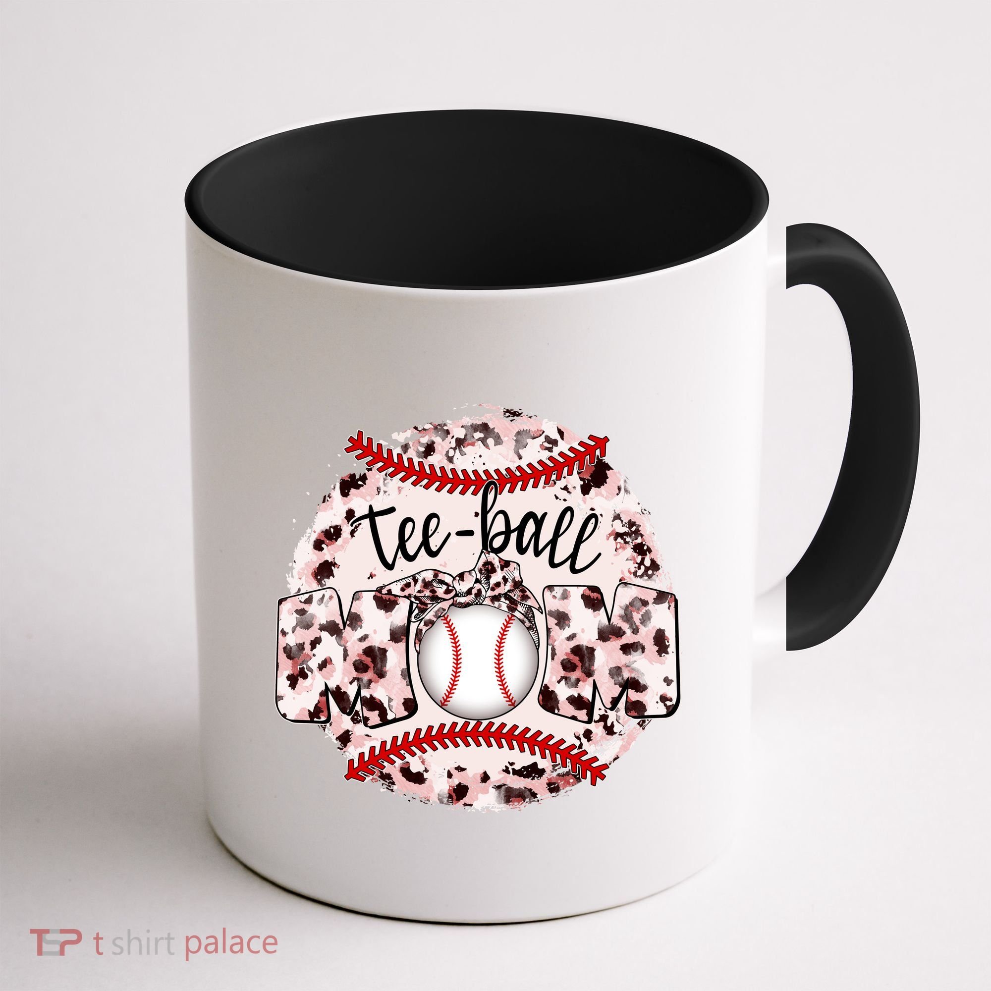Cute Leopard Print Tee Ball Mom Coffee Mug