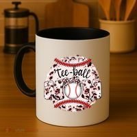 Cute Leopard Print Tee Ball Mom Coffee Mug thumb 4