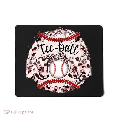 Cute Leopard Print Tee Ball Mom Mousepad