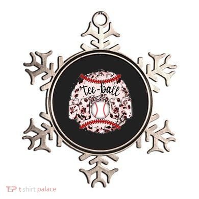Cute Leopard Print Tee Ball Mom Ornament