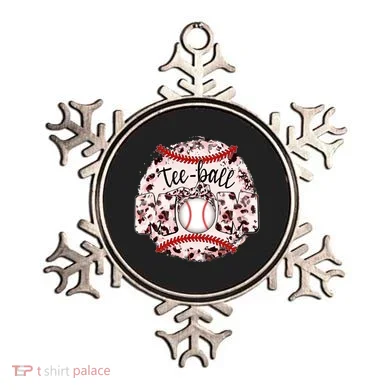 Cute Leopard Print Tee Ball Mom Ornament