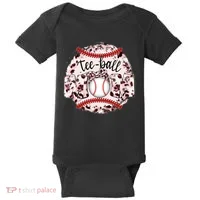 Cute Leopard Print Tee Ball Mom Baby Bodysuit thumb 0