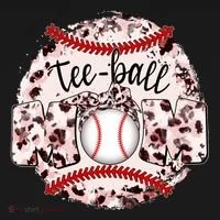 Cute Leopard Print Tee Ball Mom Baby Bodysuit thumb 2