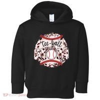 Cute Leopard Print Tee Ball Mom Toddler Hoodie thumb 0