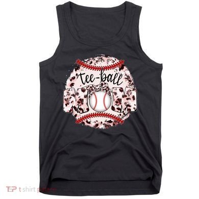 Cute Leopard Print Tee Ball Mom Tank Top