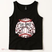 Cute Leopard Print Tee Ball Mom Tank Top thumb 2