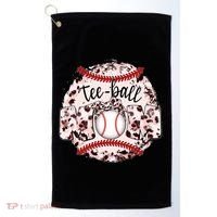 Cute Leopard Print Tee Ball Mom Golf Towel thumb 0