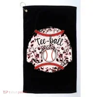 Cute Leopard Print Tee Ball Mom Golf Towel thumb 0