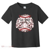 Cute Leopard Print Tee Ball Mom Toddler T-Shirt thumb 0