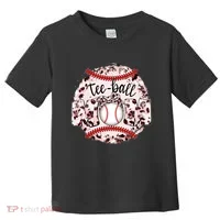 Cute Leopard Print Tee Ball Mom Toddler T-Shirt thumb 0