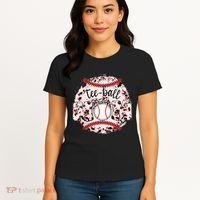 Cute Leopard Print Tee Ball Mom Women's T-Shirt thumb 4