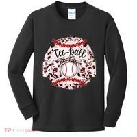 Cute Leopard Print Tee Ball Mom Kids Long Sleeve Shirt thumb 0