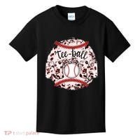 Cute Leopard Print Tee Ball Mom Kids T-Shirt thumb 0
