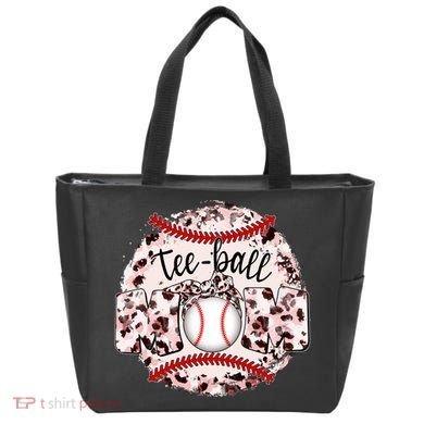 Cute Leopard Print Tee Ball Mom Bag