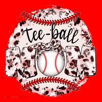 Cute Leopard Print Tee Ball Mom Santa Hat thumb 1