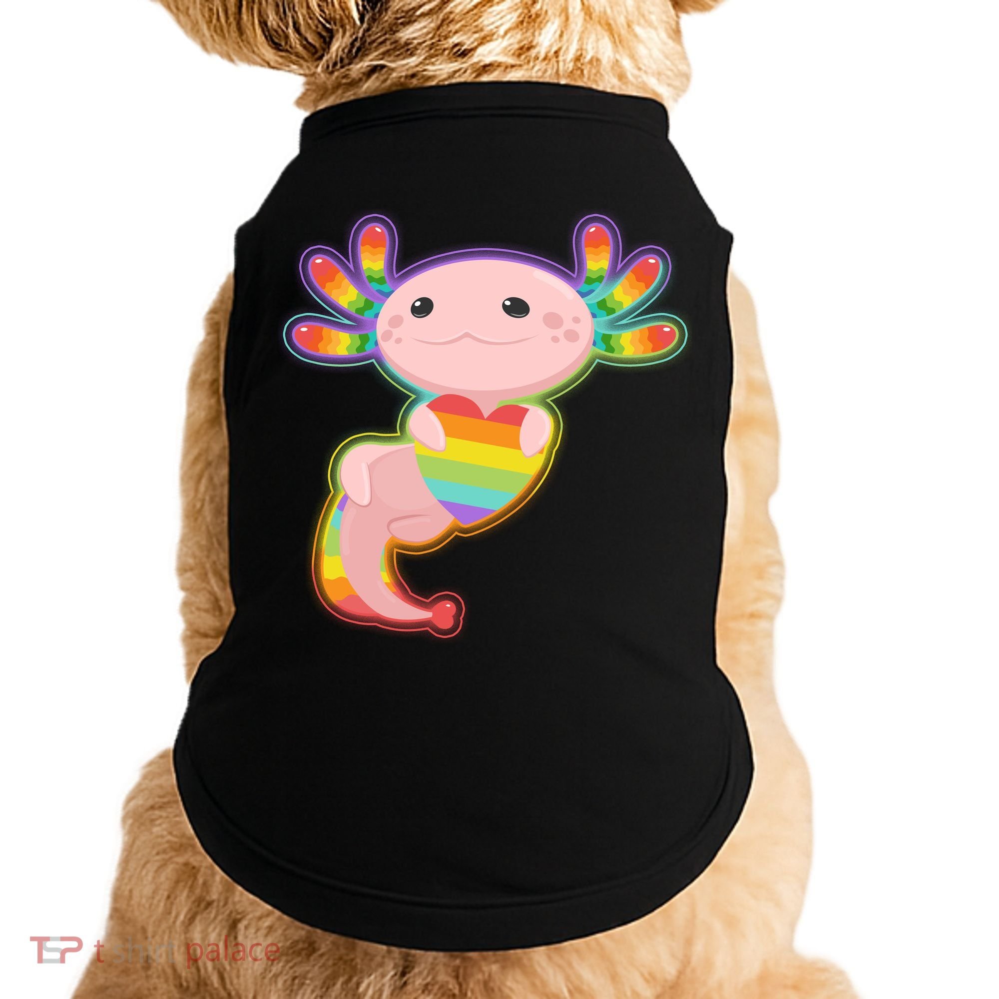 Cute LGBT Pride Axolotl Doggie Tank