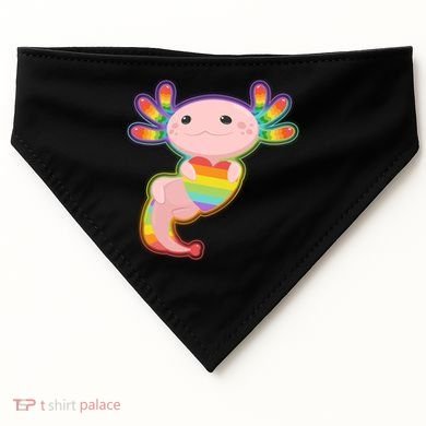 Cute LGBT Pride Axolotl USA-Made Doggie Bandana