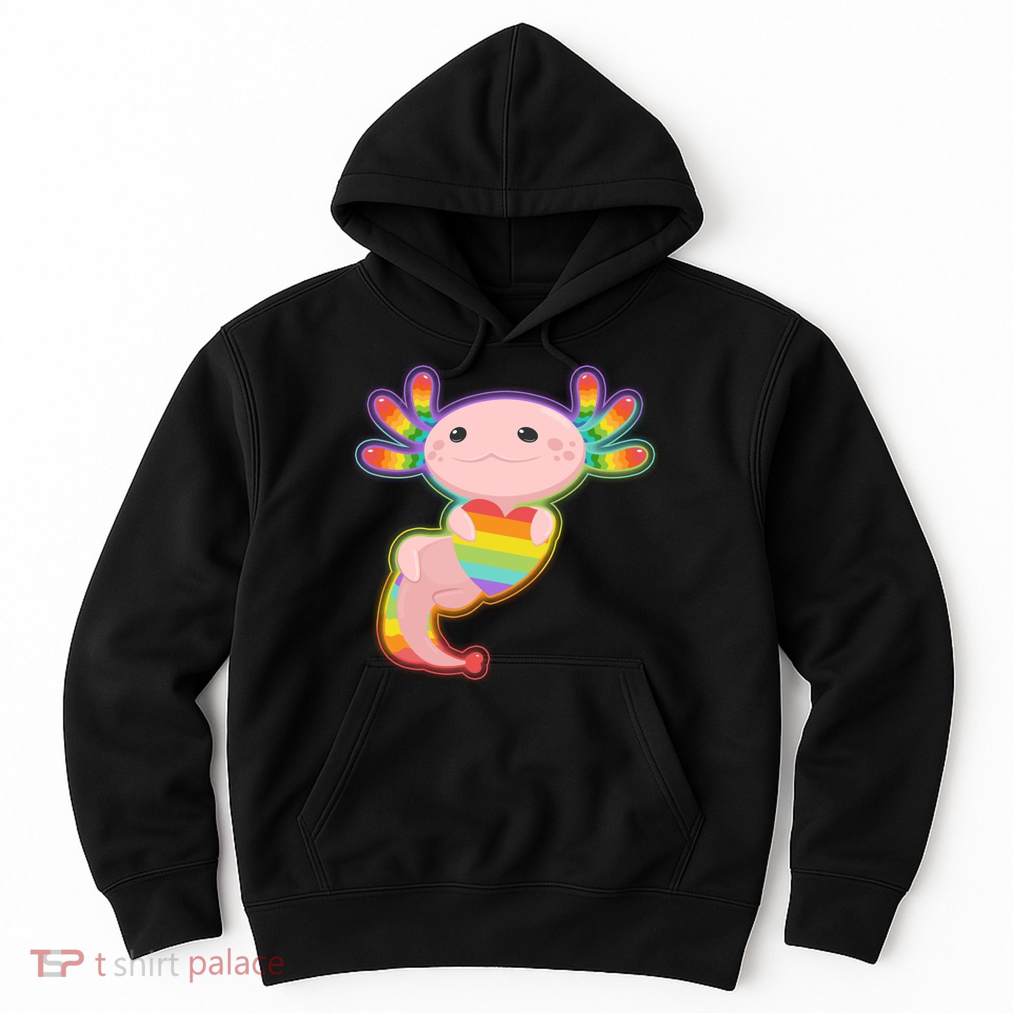 Cute LGBT Pride Axolotl Hoodie