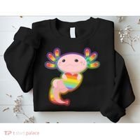 Cute LGBT Pride Axolotl Sweatshirt thumb 2