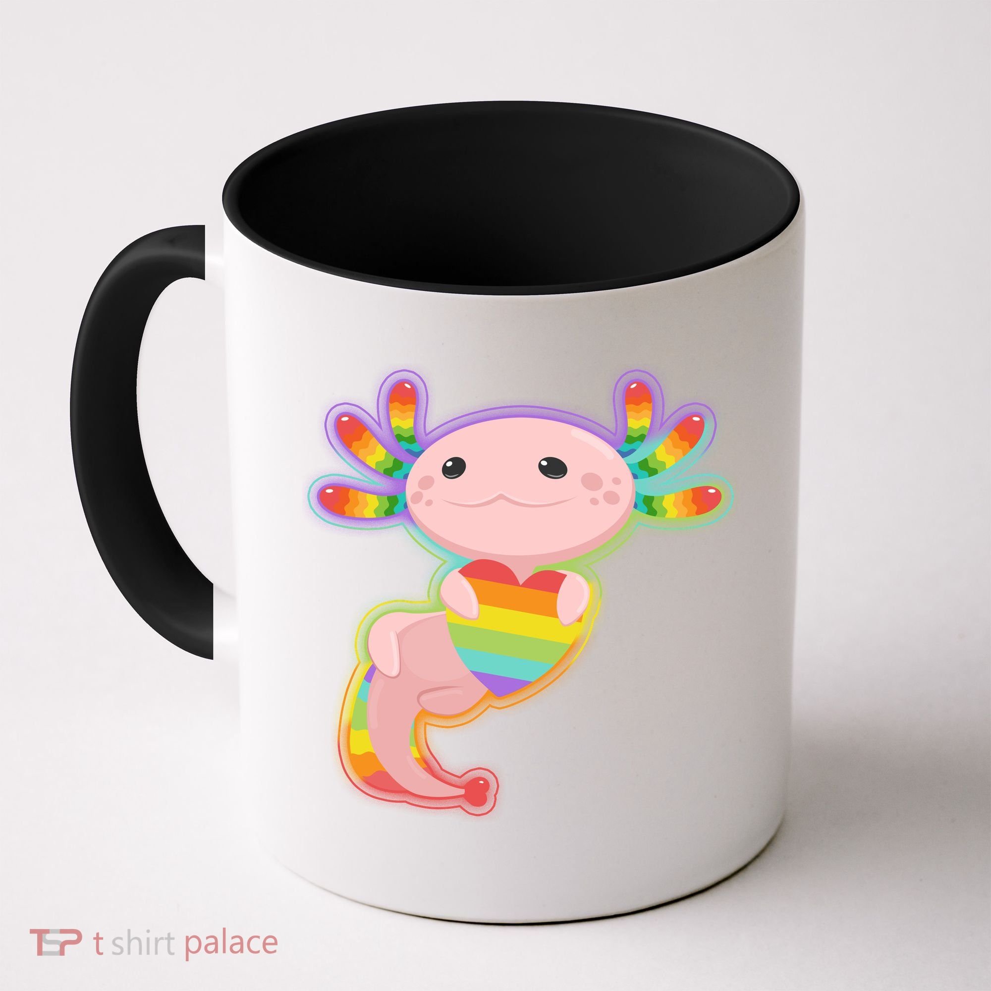 Cute LGBT Pride Axolotl Coffee Mug