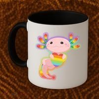 Cute LGBT Pride Axolotl Coffee Mug thumb 2