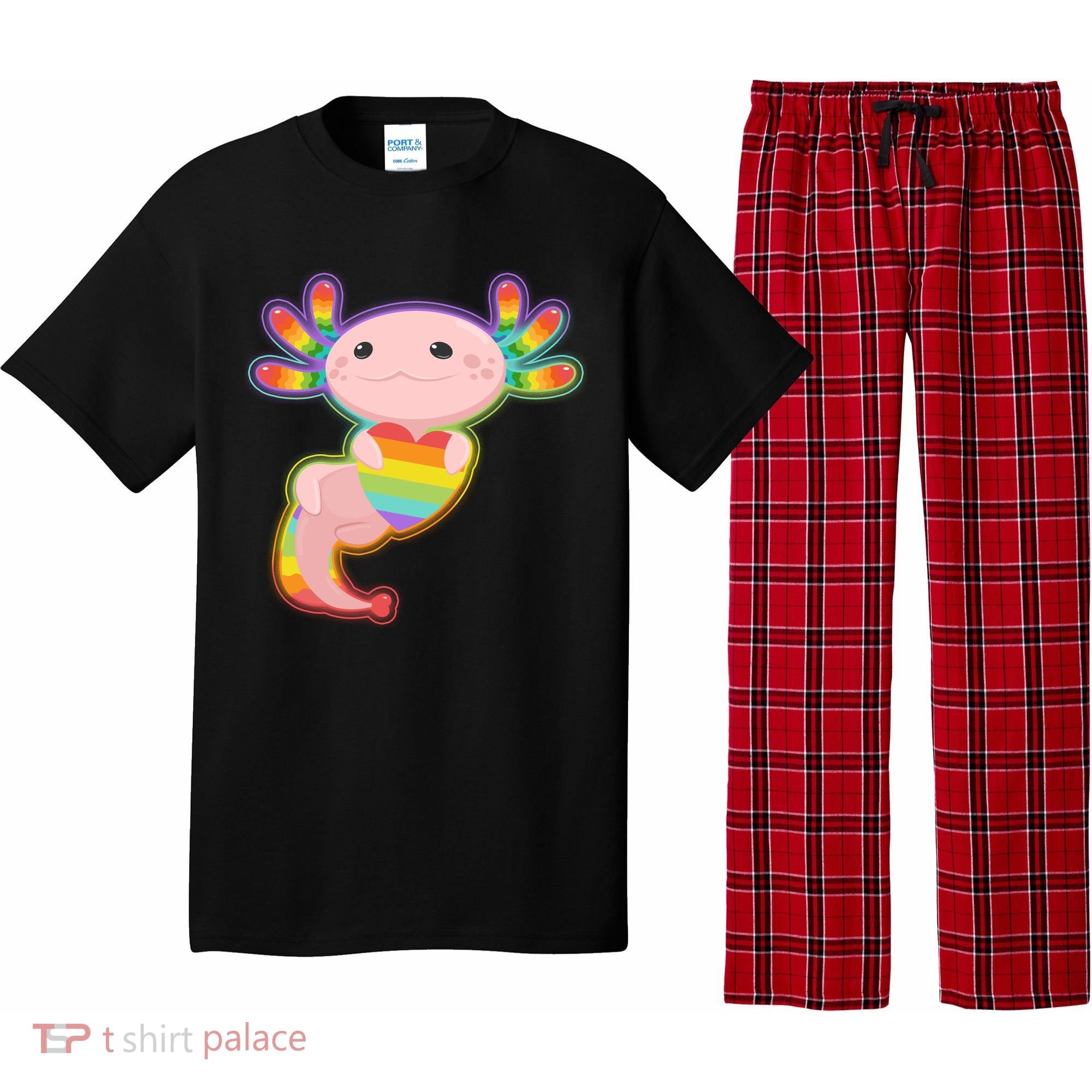 Cute LGBT Pride Axolotl Pajama Set