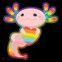 Cute LGBT Pride Axolotl Women's Hoodie thumb 2