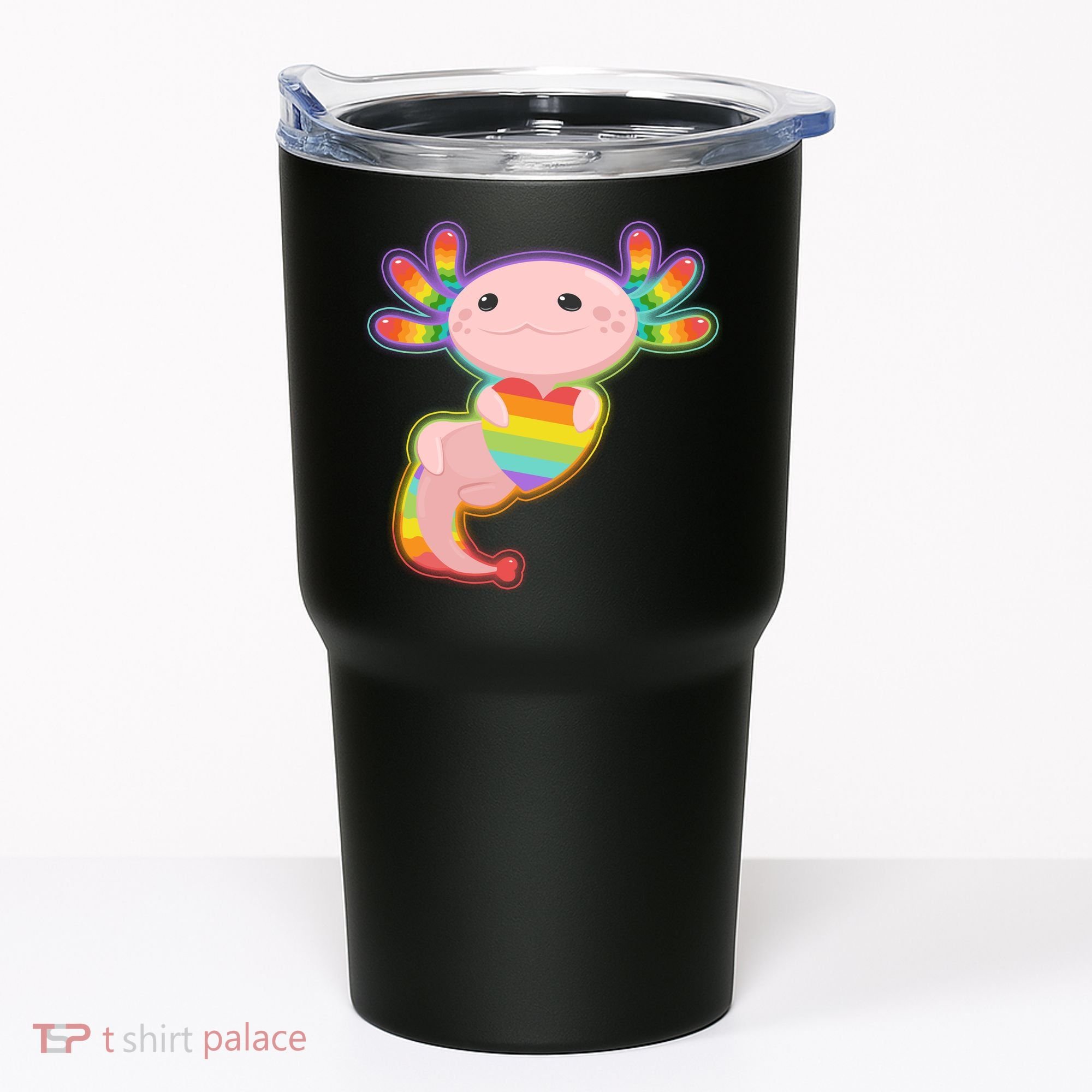Cute LGBT Pride Axolotl Tumbler