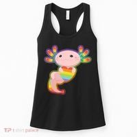 Cute LGBT Pride Axolotl Women's Tank Top thumb 0