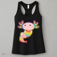 Cute LGBT Pride Axolotl Women's Tank Top thumb 3