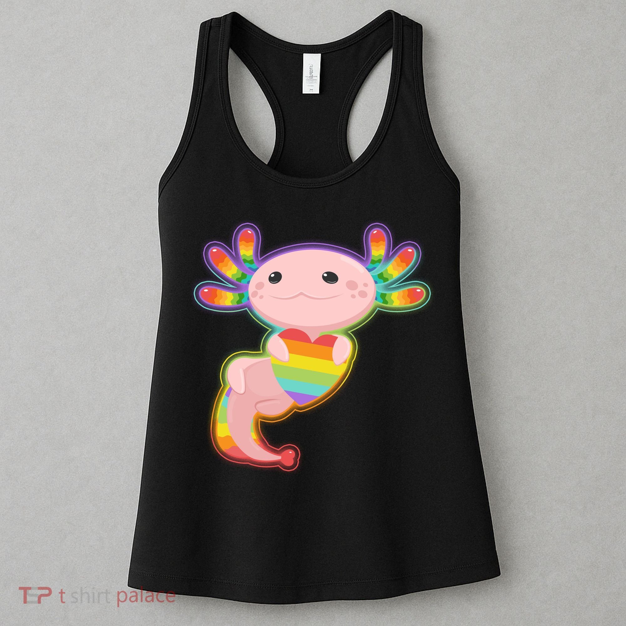Cute LGBT Pride Axolotl Women's Tank Top