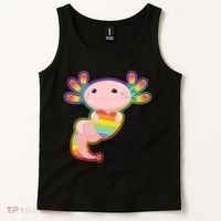 Cute LGBT Pride Axolotl Tank Top thumb 2