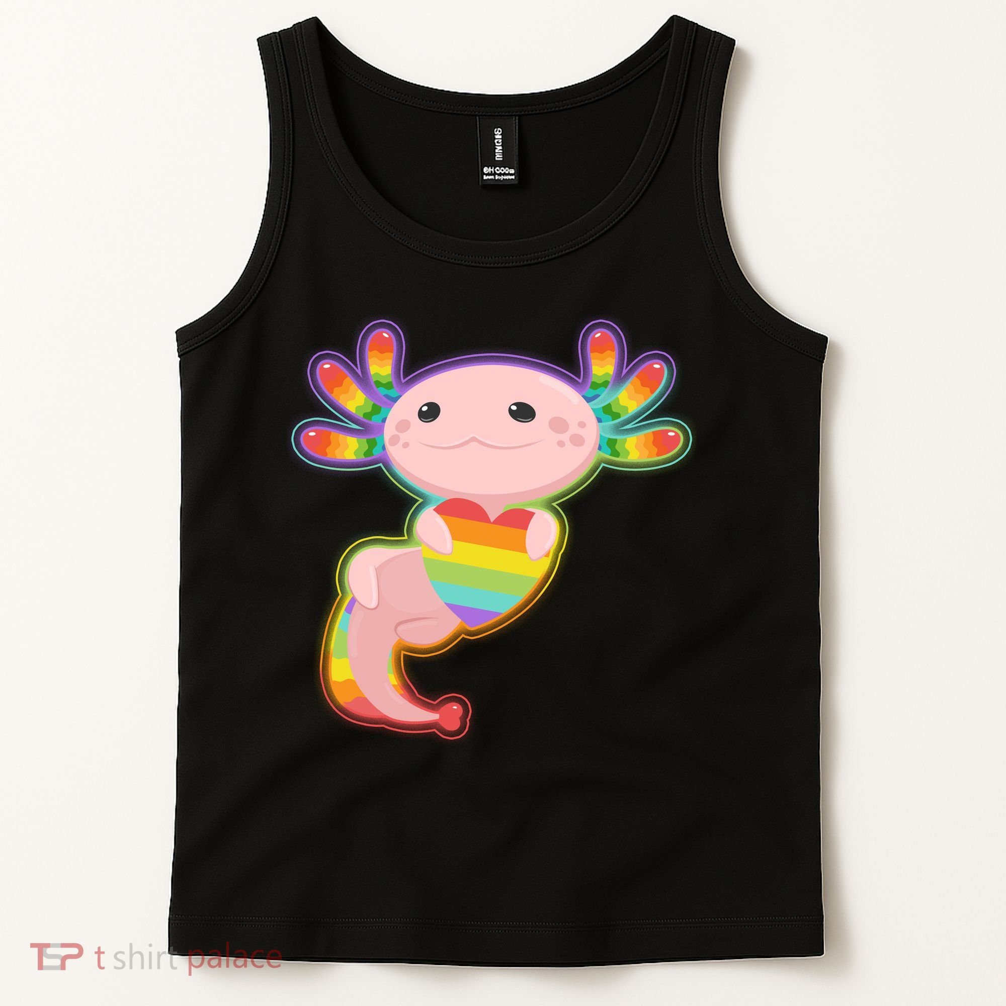 Cute LGBT Pride Axolotl Tank Top