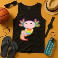 Cute LGBT Pride Axolotl Tank Top thumb 4