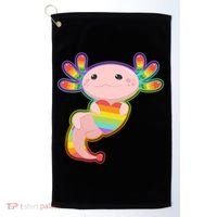 Cute LGBT Pride Axolotl Golf Towel thumb 0