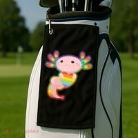 Cute LGBT Pride Axolotl Golf Towel thumb 2